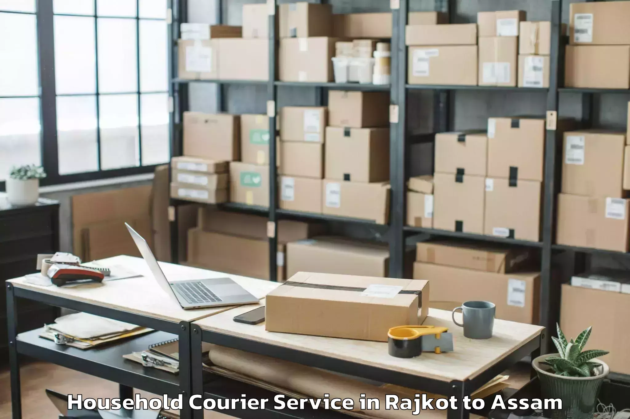 Affordable Rajkot to Sualkuchi Household Courier